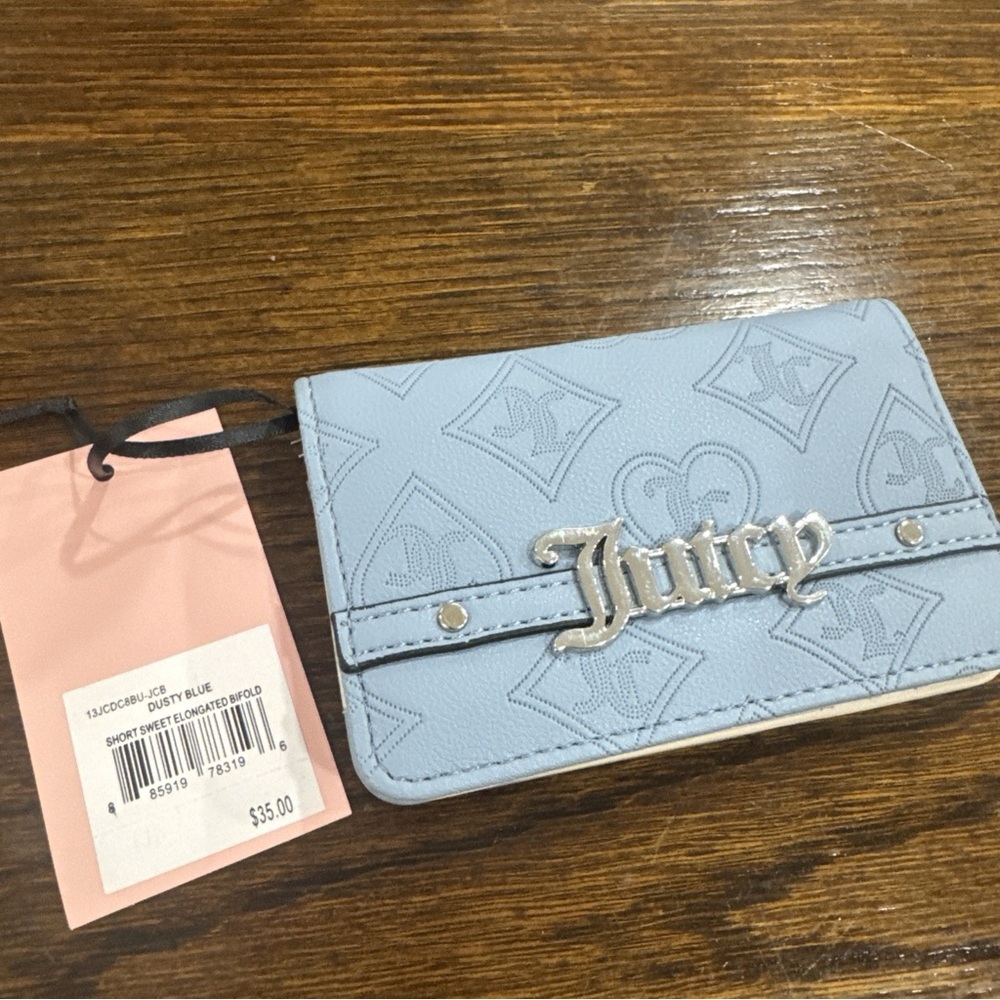 Juicy Couture Wallet Dusty Blue Bifold